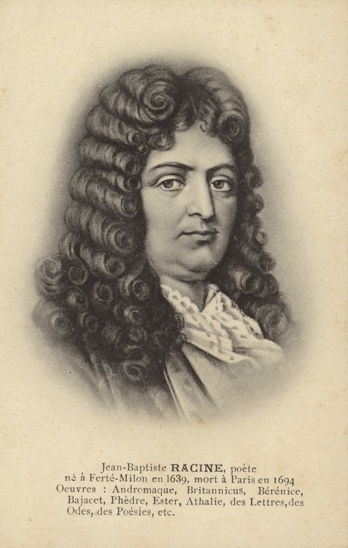 Jean Racine (1639-1699), fransk dramatiker (litografi) af French School