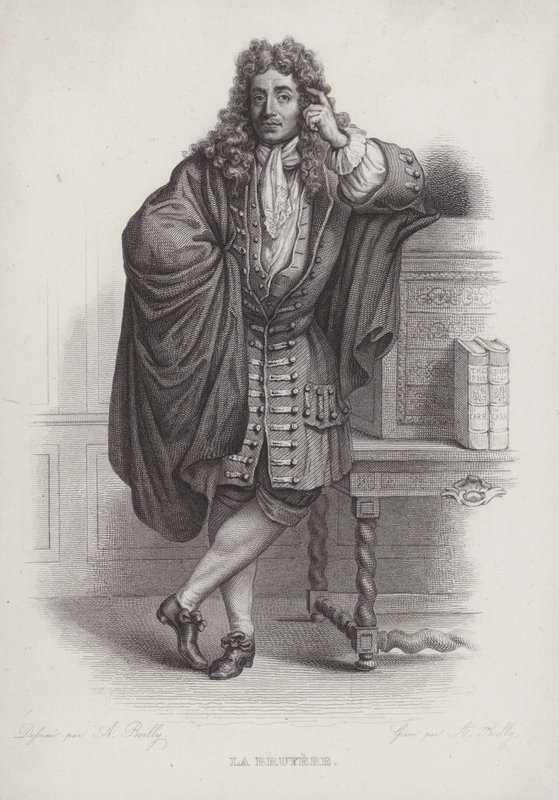 Jean de La Bruyere, fransk filosof, moralist og forfatter (gravering) af French School