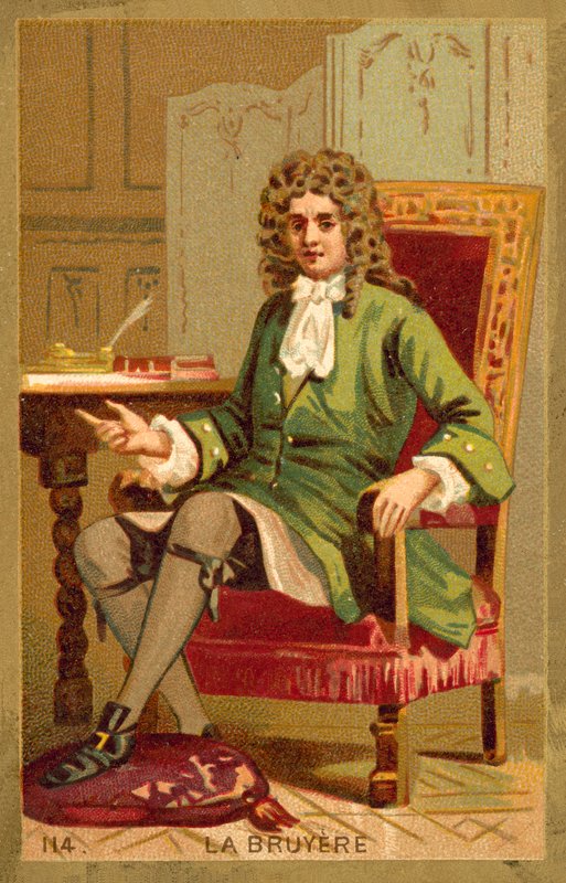 Jean de la Bruyere, fransk filosof (chromolitho) af French School