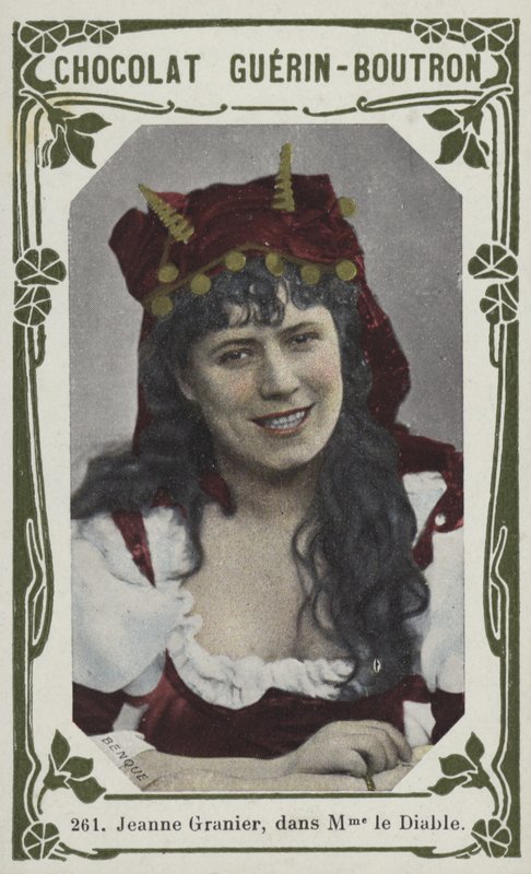 Jeanne Granier, i Madame le Diable (farvet foto) af French School