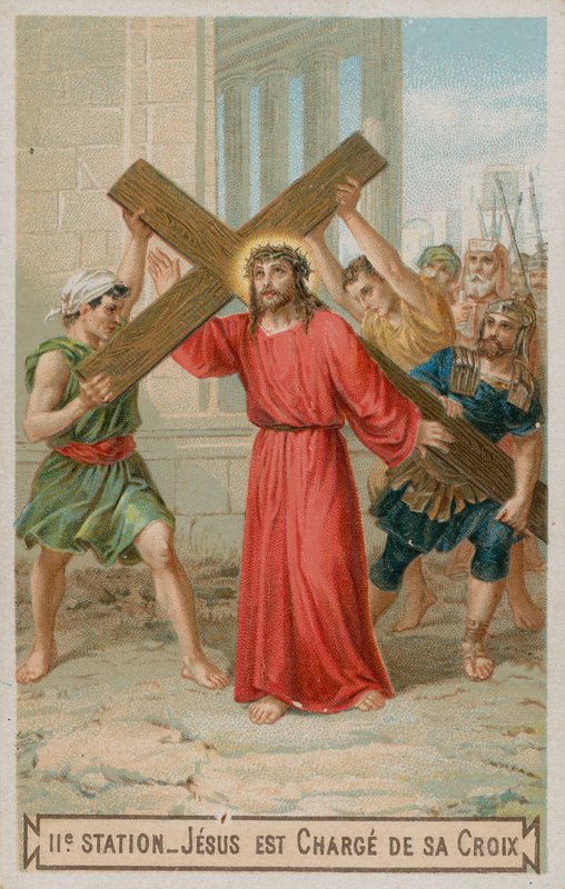 Jesus bærer sit kors. Den anden korsstation af French School