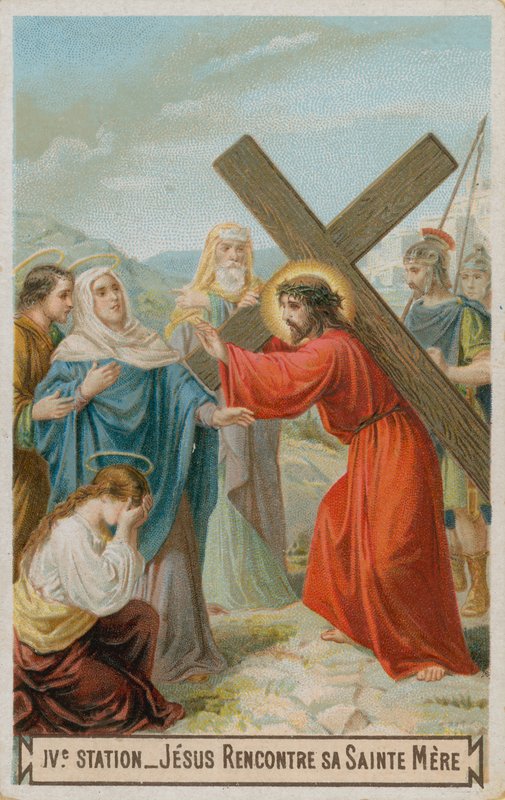 Jesus møder sin mor. Korsets fjerde station af French School