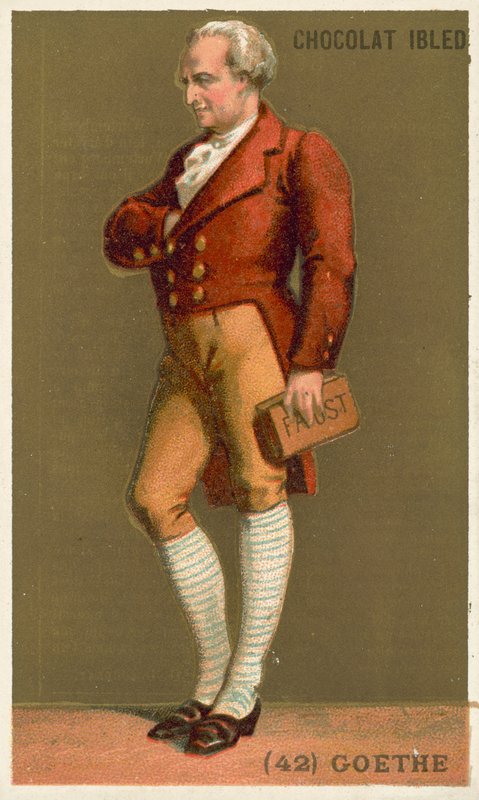 Johann Wolfgang von Goethe, tysk digter, romanforfatter og dramatiker (chromolitho) af French School