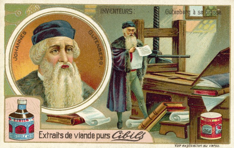 Johannes Gutenberg - opfinder af trykpressen af French School