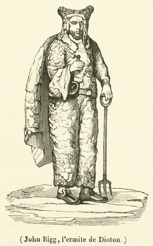 John Bigg, eremitten fra Dinton (kobberstik) af French School