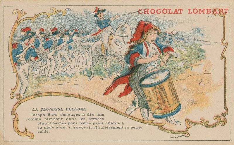 Joseph Bara, en berømt ung fransk republikansk soldat på tidspunktet for den franske revolution af French School