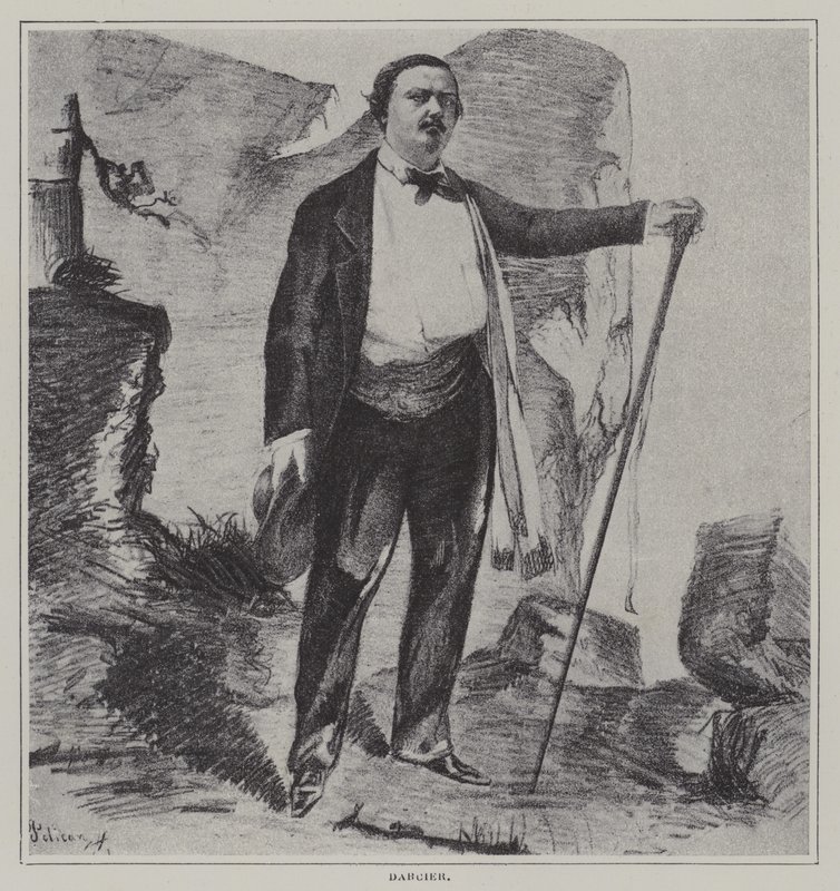 Joseph Darcier, fransk sanger, skuespiller og komponist (litho) af French School