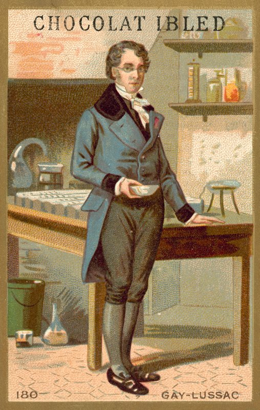 Joseph Louis Gay-Lussac, fransk kemiker og fysiker (chromolitho) af French School