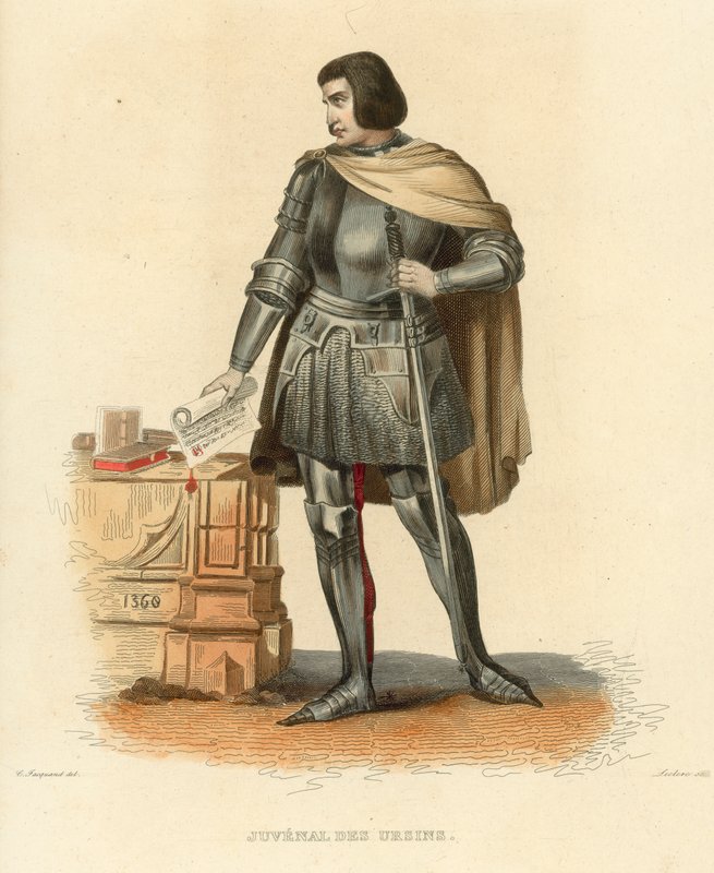 Juvenal des Ursins (farvet gravering) af French School
