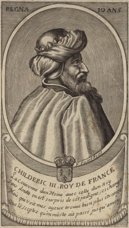 Kong Childeric III af frankerne af French School