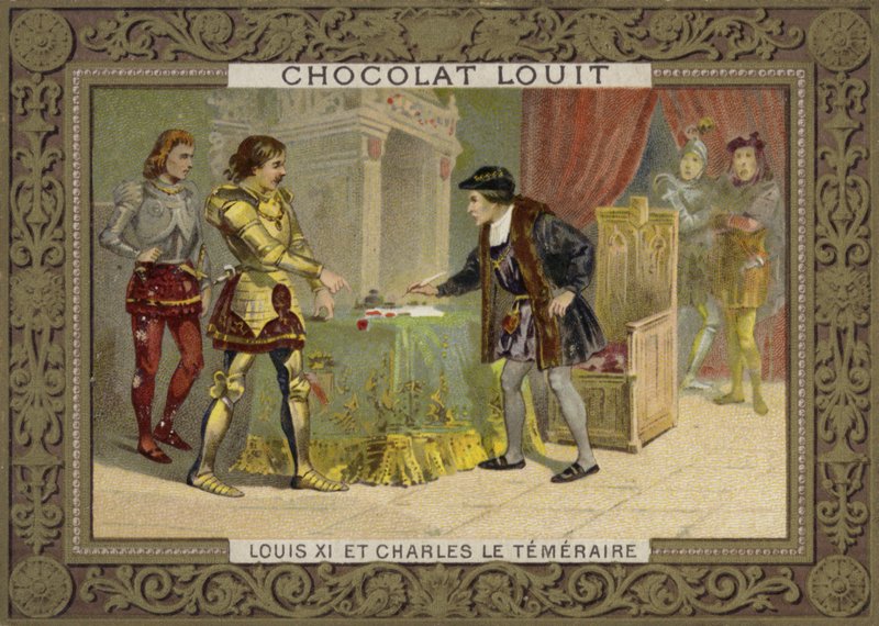 Kong Ludvig XI af Frankrig og Karl den Dristige, hertug af Bourgogne af French School