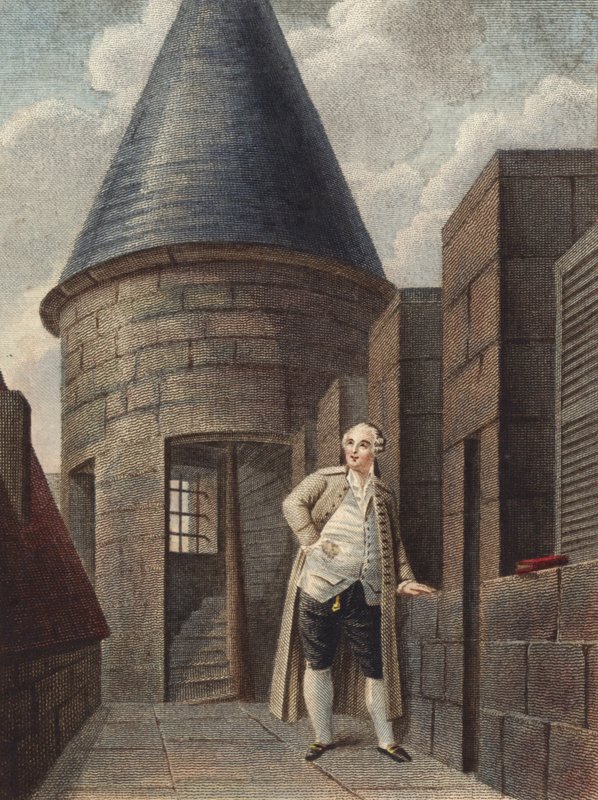 Kong Louis XVI af Frankrig, på taget af Temple Tower, Paris af French School