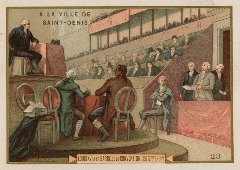 Kong Ludvig XVI af Frankrig til prøvelse før det nationale konvent, 1792 af French School