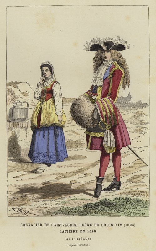 Ridder af Saint Louis Orden, regeringstid af Ludvig XIV, 1693, og mejeri, 1680 af French School