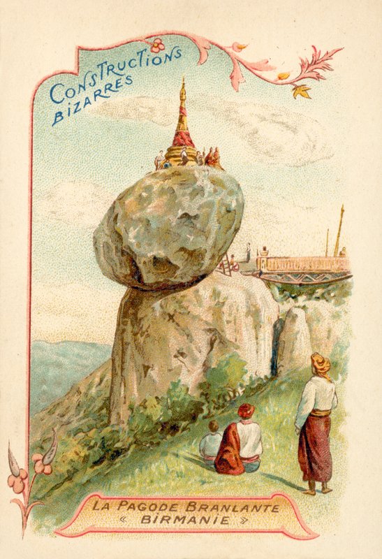 Kyactio Pagoda, Burma (Chromolitho) af French School