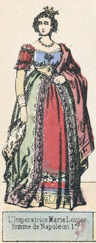 Kejserinde Marie Louise, kone til Napoleon 1. (farvet gravering) af French School