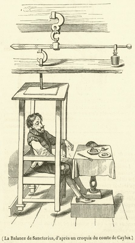 La Balance de Sanctorius (kobberstik) af French School