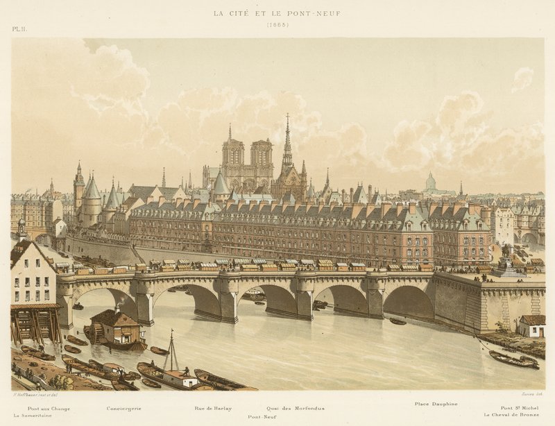 Byen og Pont-Neuf, 1665 af French School