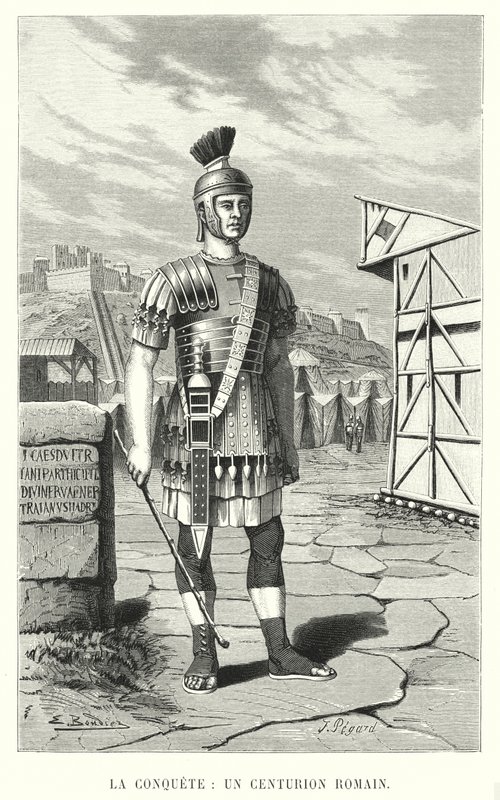 La Conquete, Un Centurion Romain (gravering) af French School