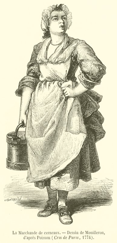 The Merchant of Kernels (gravering) af French School