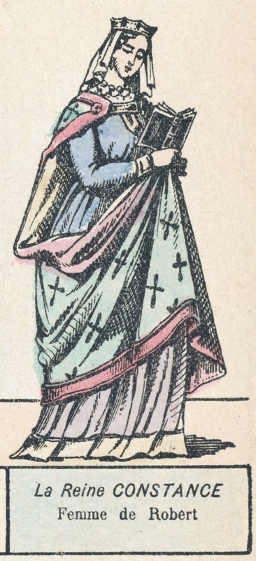 Dronning Constance, Roberts kone (farvet gravering) af French School