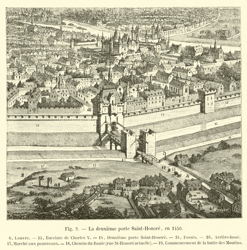 Den anden Porte Saint-Honore, i 1450 af French School