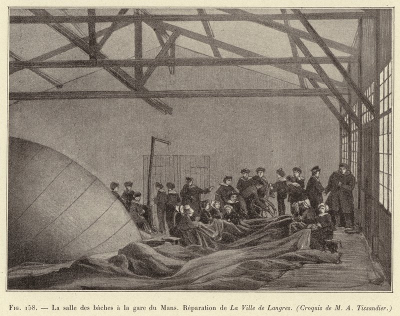 Presenningsrummet på Le Mans station, Reparation af Langres by af French School