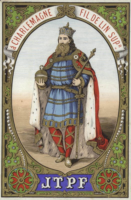 Etiket til Charlemagne-tråd af French School