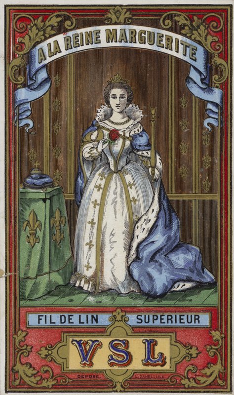 Etiket til Dronning Marguerite tråd af French School