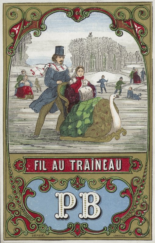 Etiket til slædtråd af French School