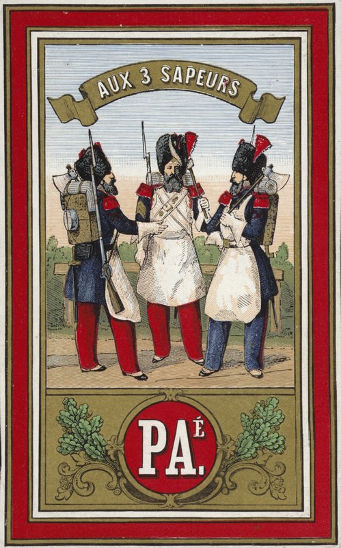 Etiket til Three Sappers tråd af French School