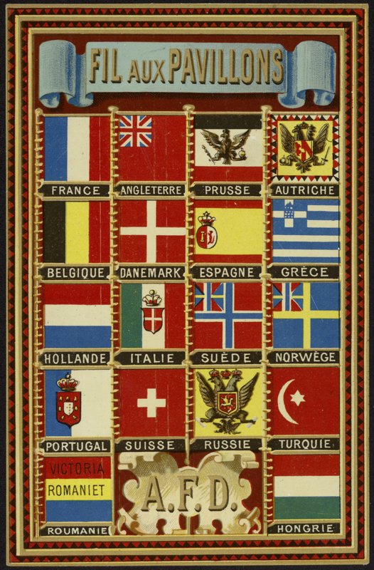 Etiket til flagtråd af French School