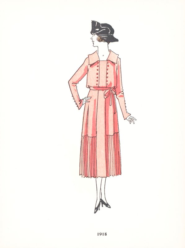 Damemode, 1918 af French School