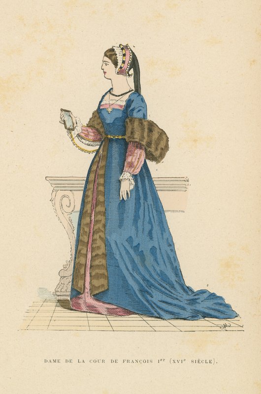 Lady of the court of Francis I of France  af French School
