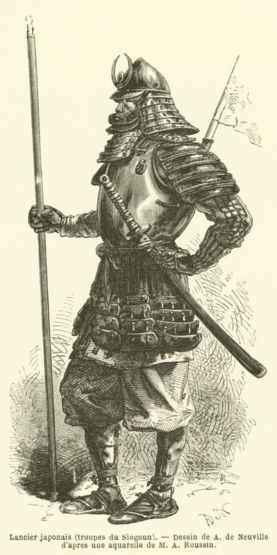 Japansk Lancer, Siogun-tropper (gravering) af French School