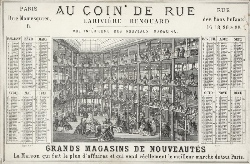 Lariviere Renouard stormagasin, Paris (litho) af French School