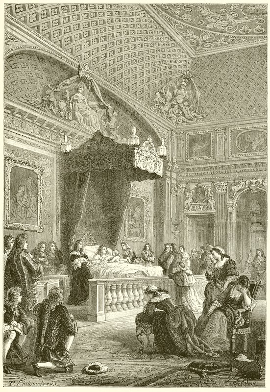 Kong Ludvig XIVs sidste øjeblikke af French School