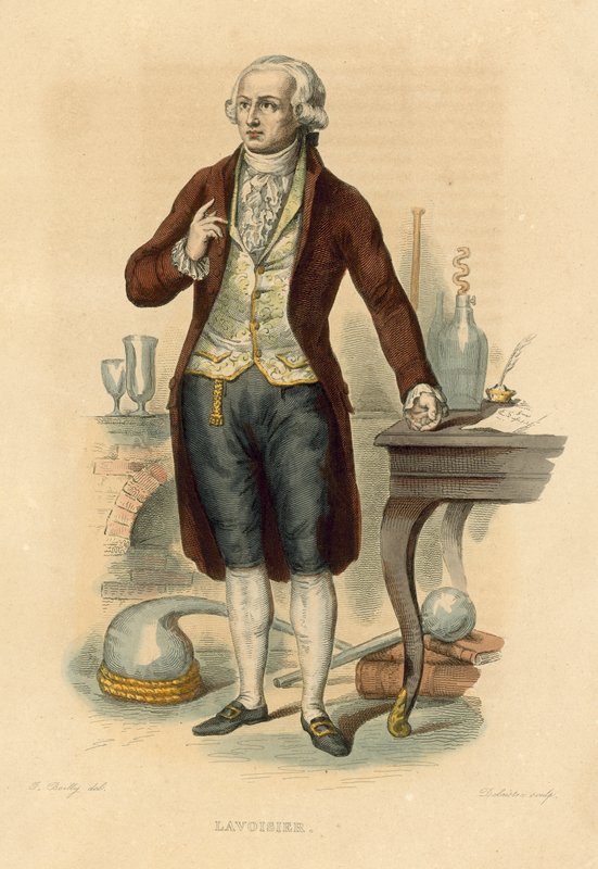 Lavoisier (farvet gravering) af French School