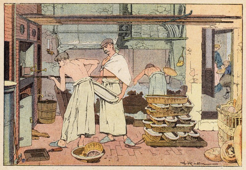 Le Boulanger, The Baker (farvemedlemmer) af French School