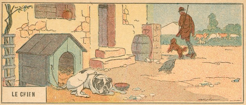 Le Chien (farvelitografi) af French School