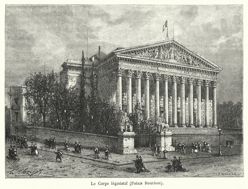 Lovgivende organ, Palais Bourbon (gravering) af French School