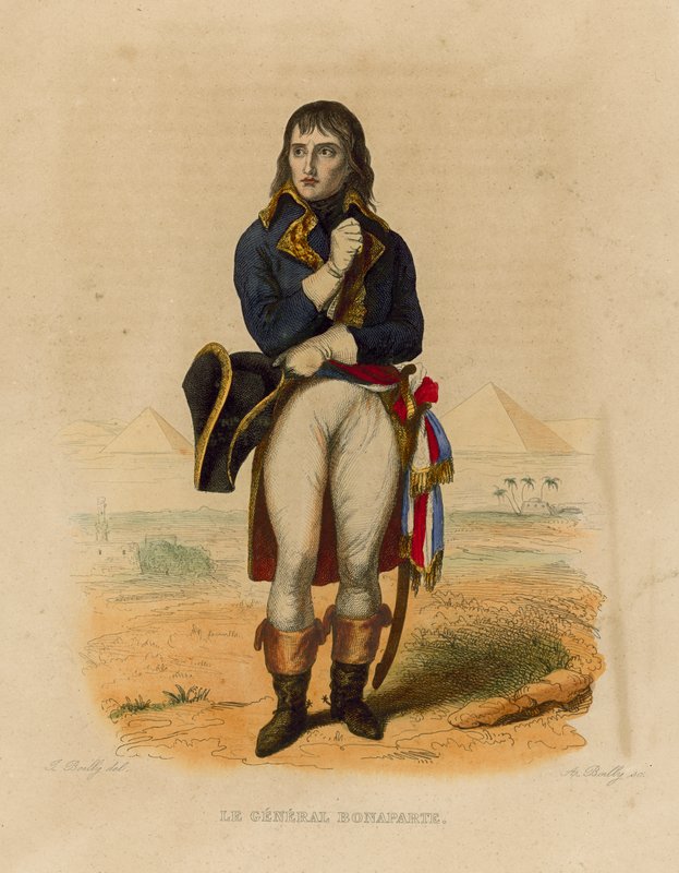 Le General Bonaparte (farvet gravering) af French School