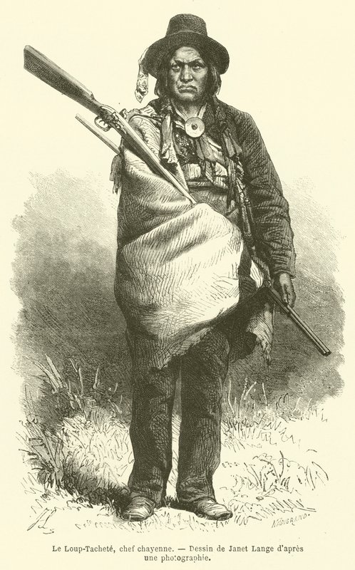 Le Loup-Tachete, Cheyenne-høvding (gravering) af French School