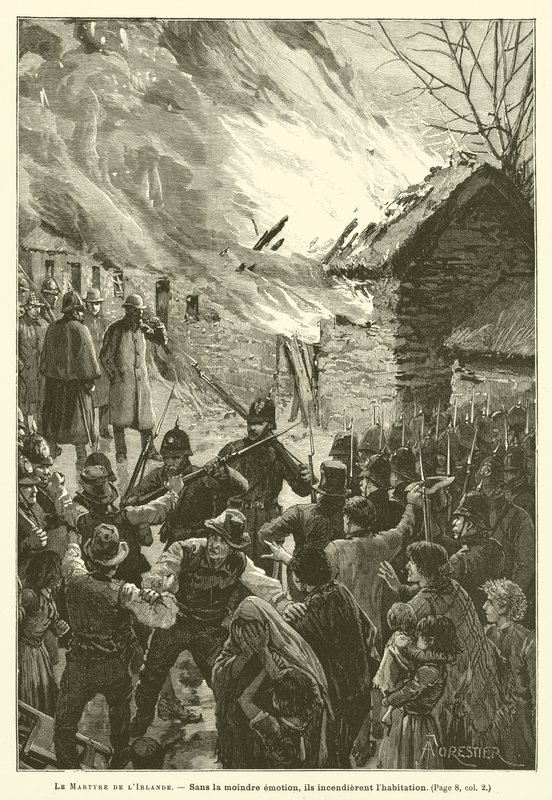 The Martyrdom of Ireland (gravering) af French School