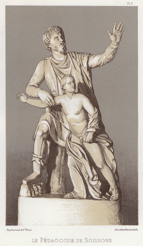 Soissons pædagog (farve litho) af French School
