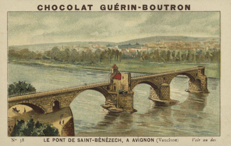 Saint-Benezech-broen i Avignon, Vaucluse af French School