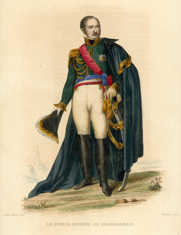 Prins Eugene de Beauharnais (farvet gravering) af French School