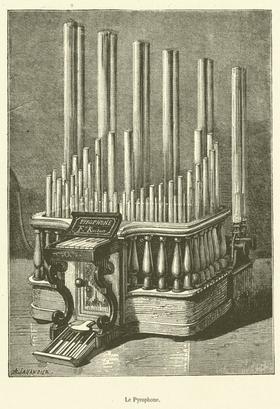 Le Pyrophone (gravering) af French School