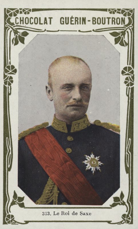 Kongen af ​​Sachsen (farvet foto) af French School
