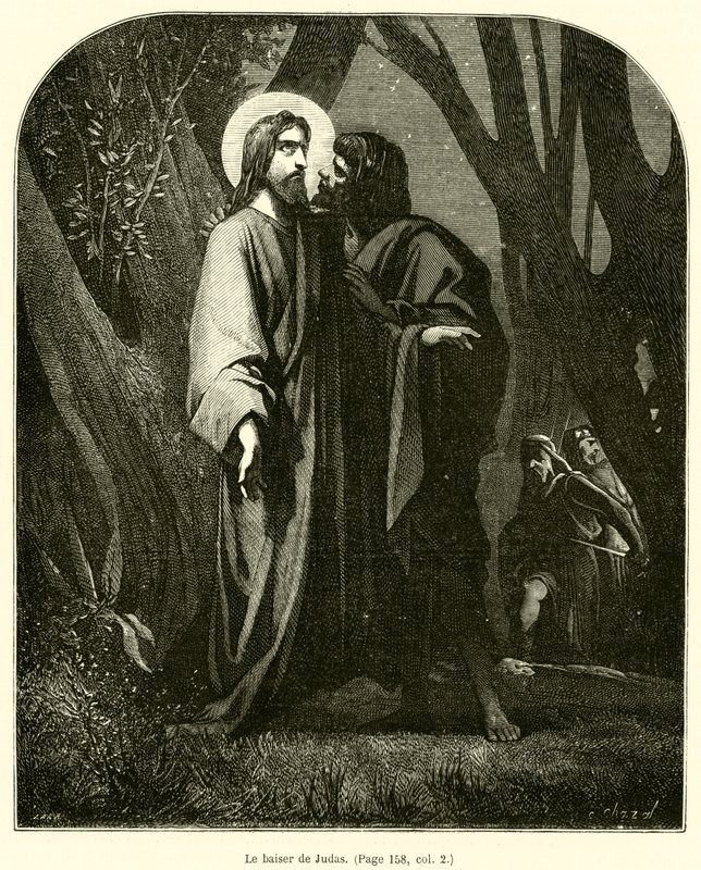 The Kiss of Judas (gravering) af French School